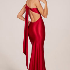Red Adelina Elegant Evening Dress – Slim Fit Party & Cocktail Dress